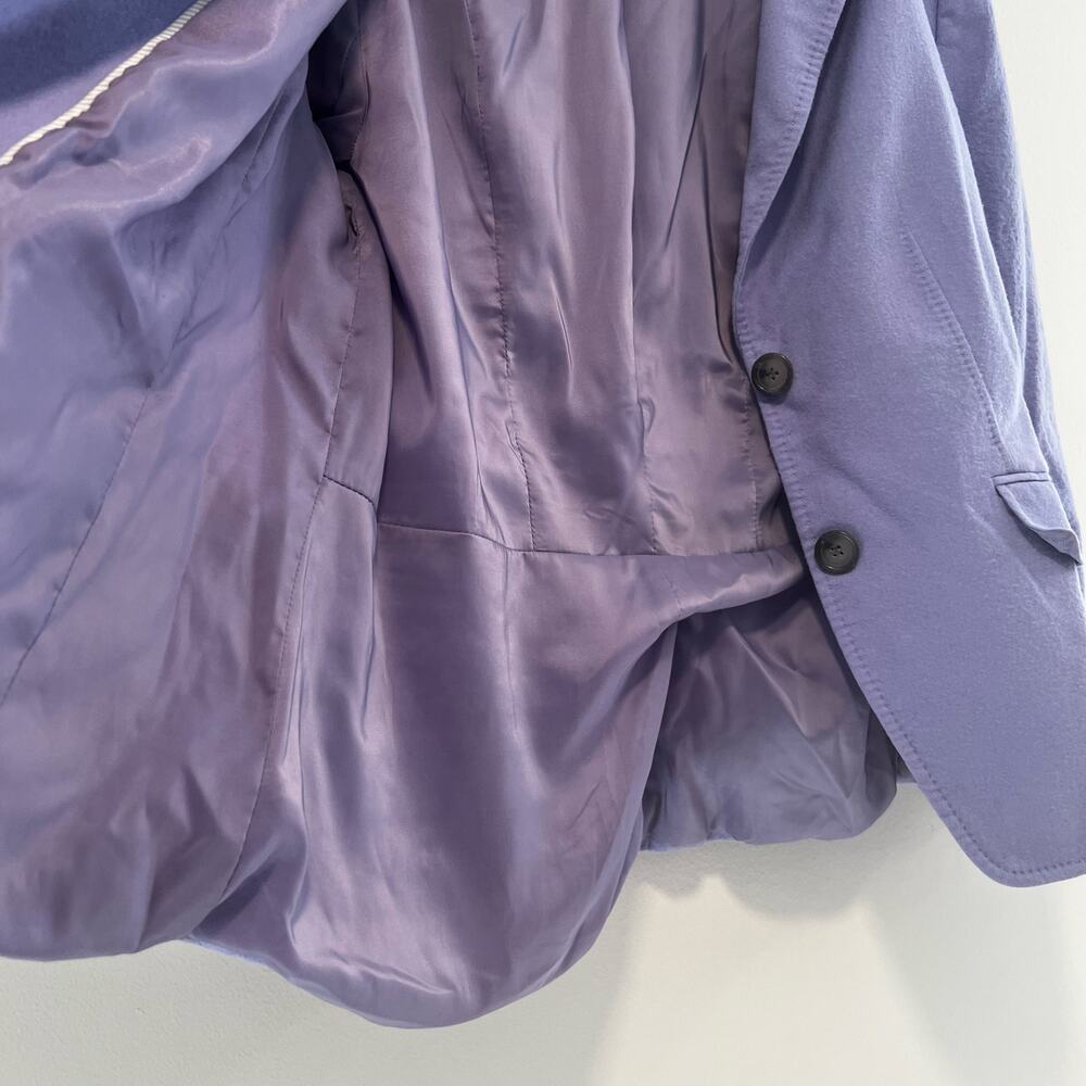 Talbots Italian Flannel Blazer Periwinkle Size 8 - Picture 8 of 9